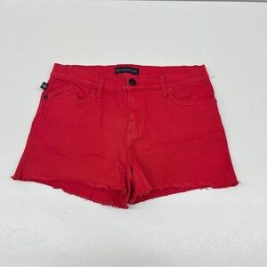 Rock & Republic Red Jean Shorts Cut-Off Style